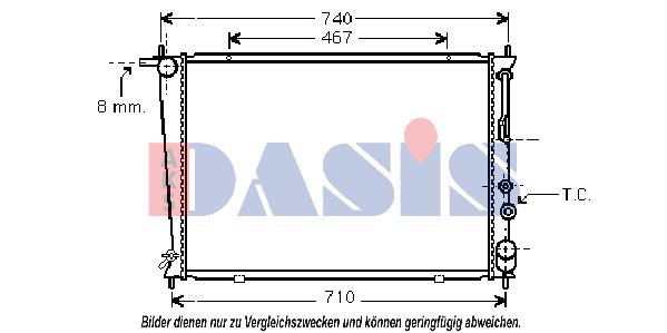 AKS DASIS Радиатор, охлаждение двигателя 560008N